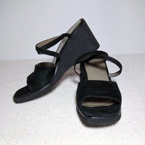 Sandals (Almost New!) - Genuine BLACK SUEDE - Made in ITALY!